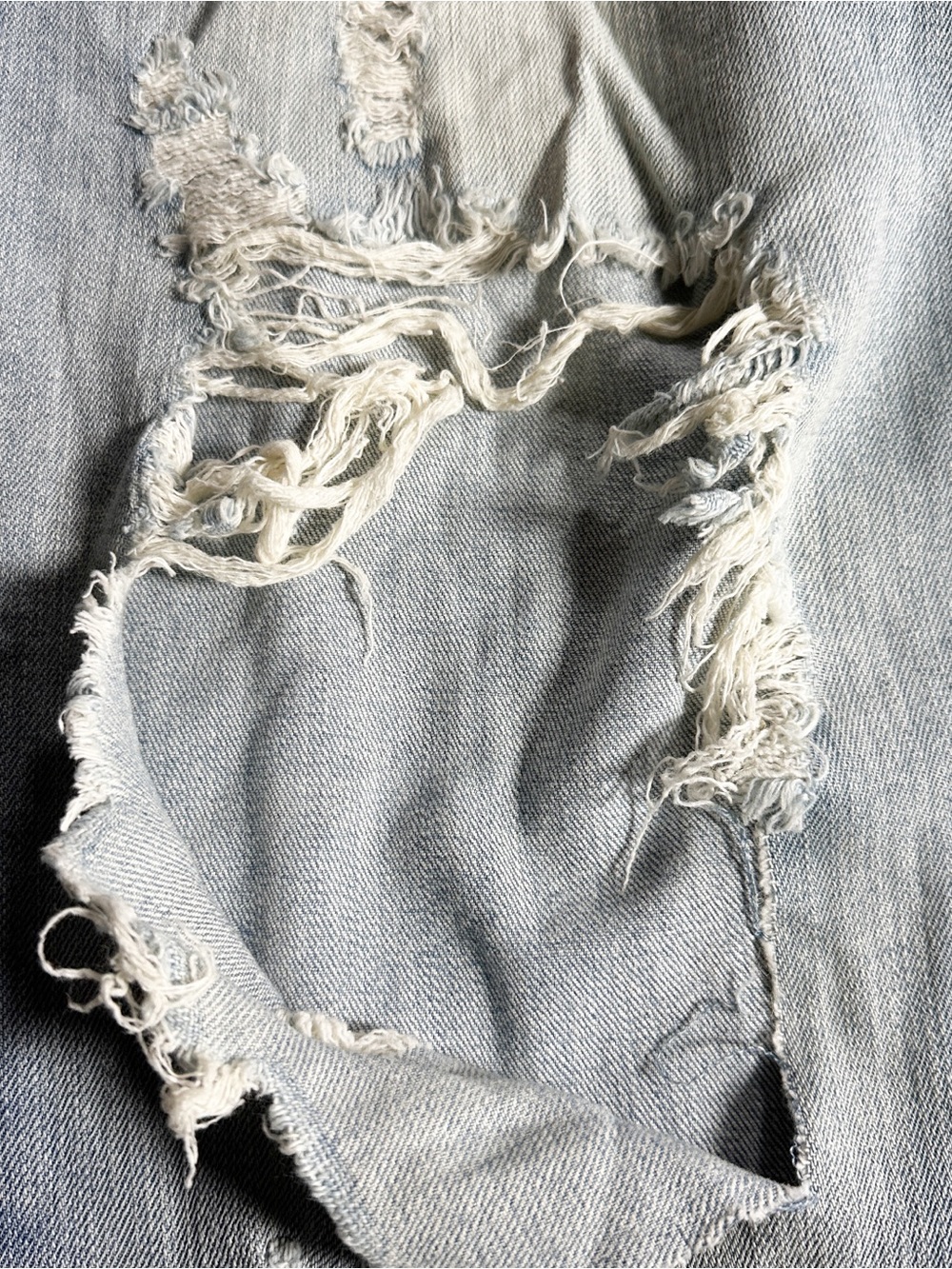 Ashley Stewart Size 20 Distressed Light Wash Cuffed Jeans Plus Size - Picture 9 of 10